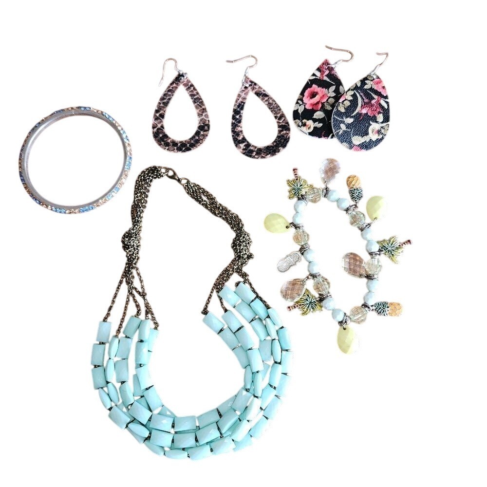 Unbranded Jewelry Lot Women Mixed Turquoise Necklace Earrings Bracelet Blue New
